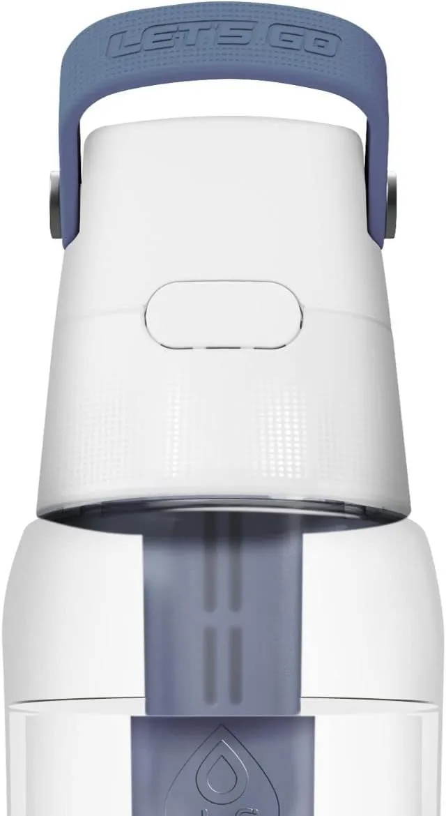DAFI Filter Bottle Solid | Colour Grey 0.5 L | Eliminates Chlorine Taste and Odour, Use at Home During Training, in The Gym