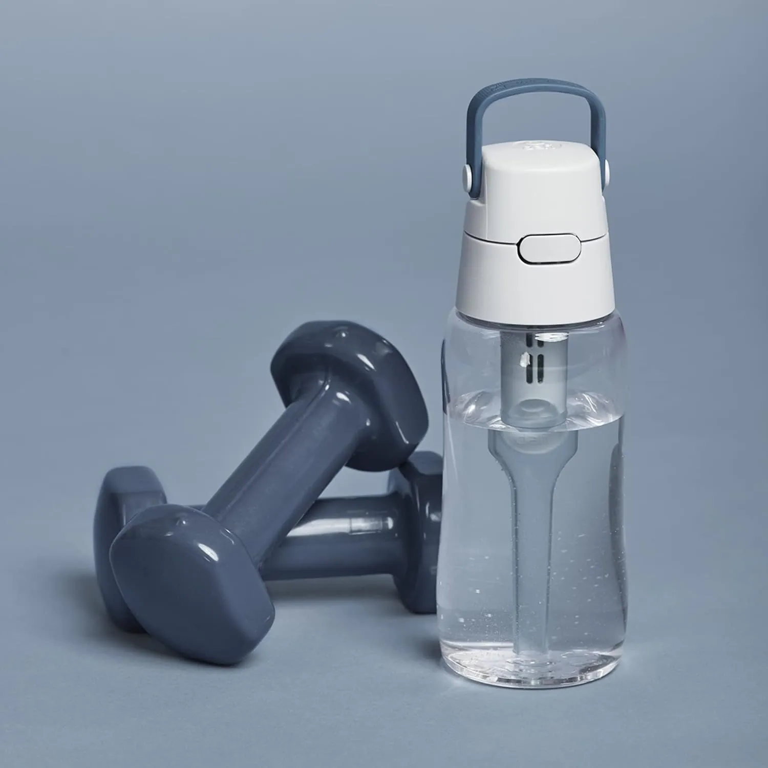DAFI Filter Bottle Solid | Colour Grey 0.5 L | Eliminates Chlorine Taste and Odour, Use at Home During Training, in The Gym