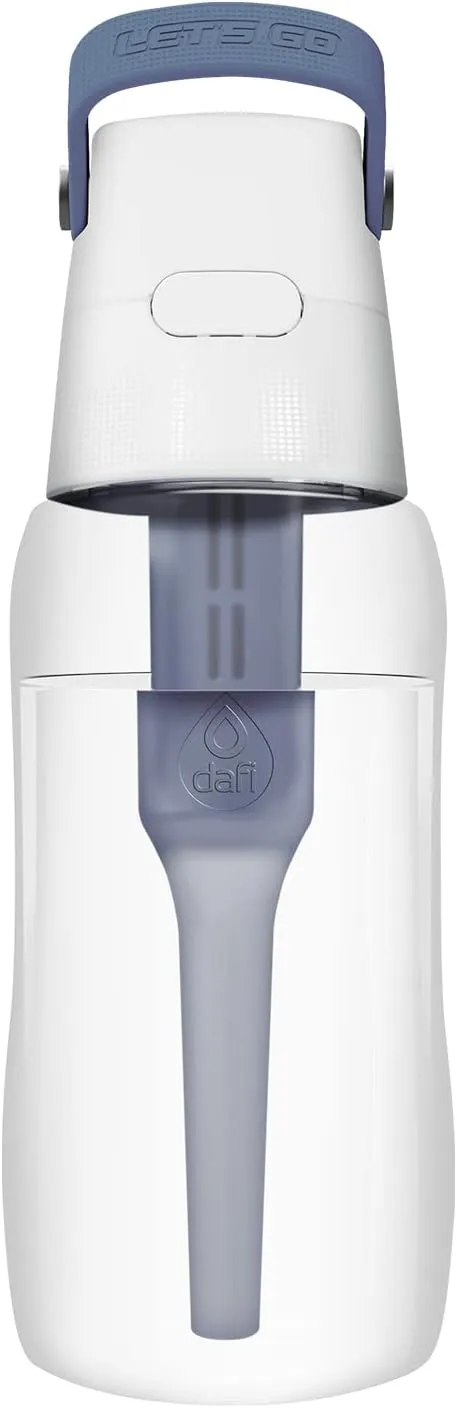 DAFI Filter Bottle Solid | Colour Grey 0.5 L | Eliminates Chlorine Taste and Odour, Use at Home During Training, in The Gym