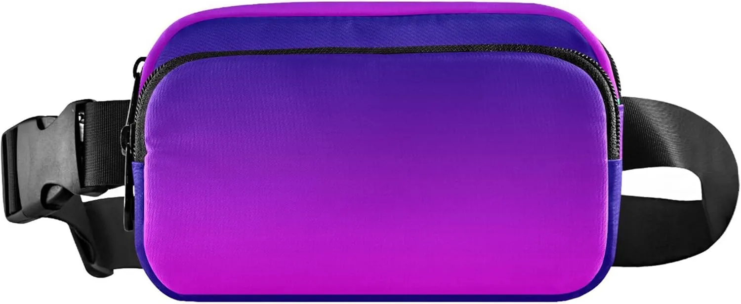 Dark Blue Mangenta Fanny Belt Bag Waist Packs Crossbody Bags Bum Bag for Running Hiking Travel Workout Adjustable Strap for Women Men