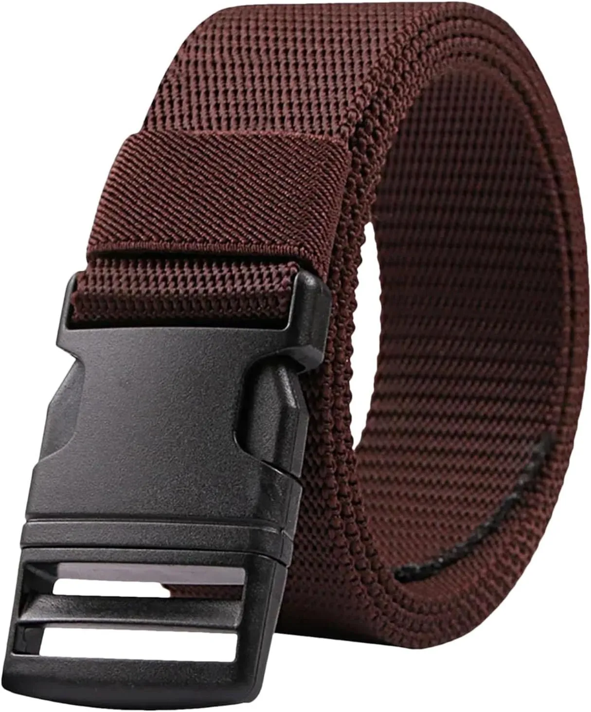 Dcvmvmn Unisex Nylon Canvas Belt Casual Outdoor Work Hiking Belt For Men Women Metal-Free Plastic Buckle Belt