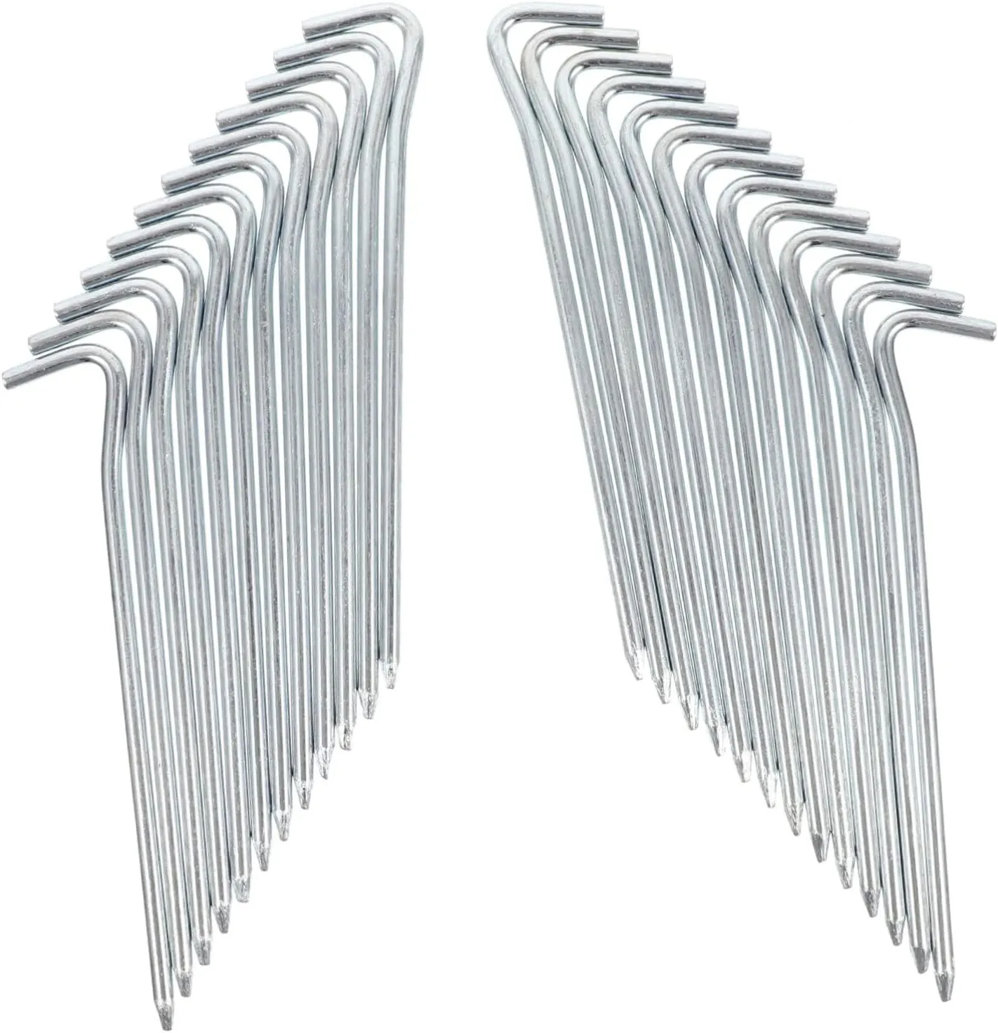 DECHOUS 10pcs Heavy Duty Metal Tent Pegs for Outdoor Camping Tent Stakes for Gazebos Tarps Wear Resistant Design for Grass and Ice Ground