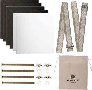 Deluxe Flower Press Expansion & Accessory Kit - Extra Long Bolts, Silicone Washers, Travel Straps, Foam Pads, Dessicant Boards, & Storage Bag - Professional Flower Pressing Accessories Set