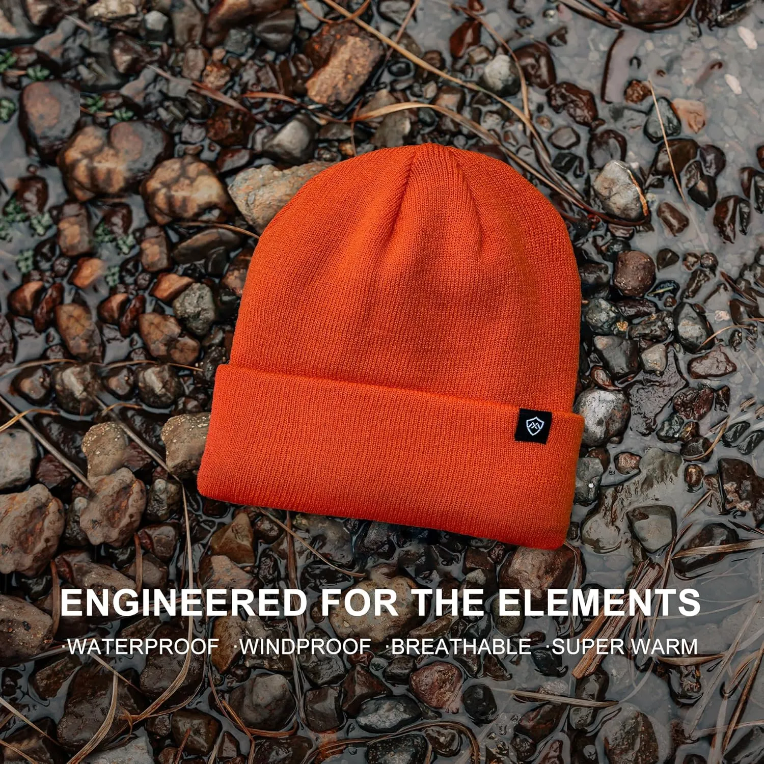 DexShell Waterproof Beanie for Men & Women, Windproof Thermal Winter Hat with Fleece Liner, Cuffed Knit Cap for Cold Weather