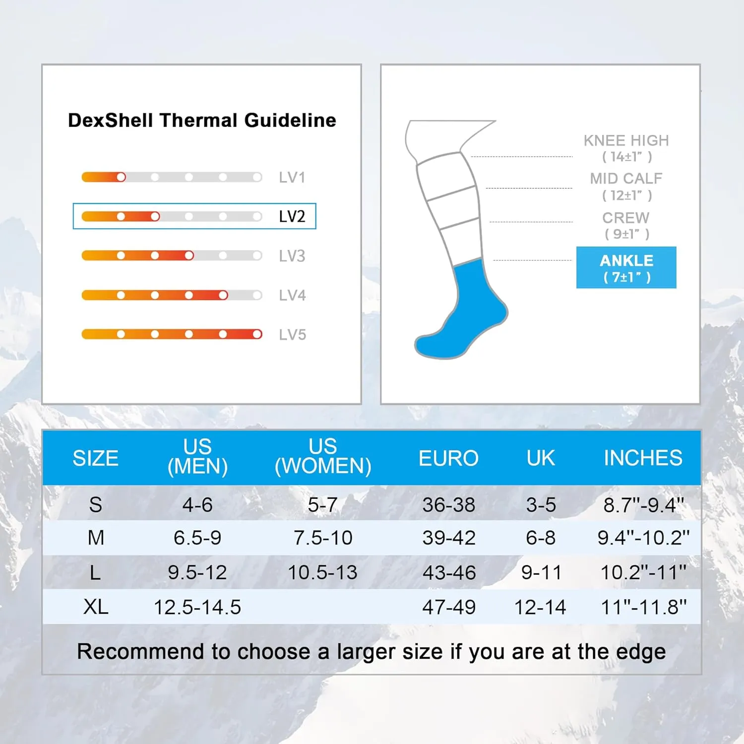 DexShell Waterproof Socks for Men & Women, Ultralite for Hiking Walking Outdoor Activities in Cold Wet Weather, Unisex Ankle
