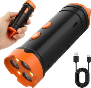 Dog Bark Deterrent Device - Portable Ultrasonic Dog Repellent with 2 Ultrasonic Frequencies, Up to 50FT Long Range & Rechargeable Bark Device - Safe for Outdoor & Indoor