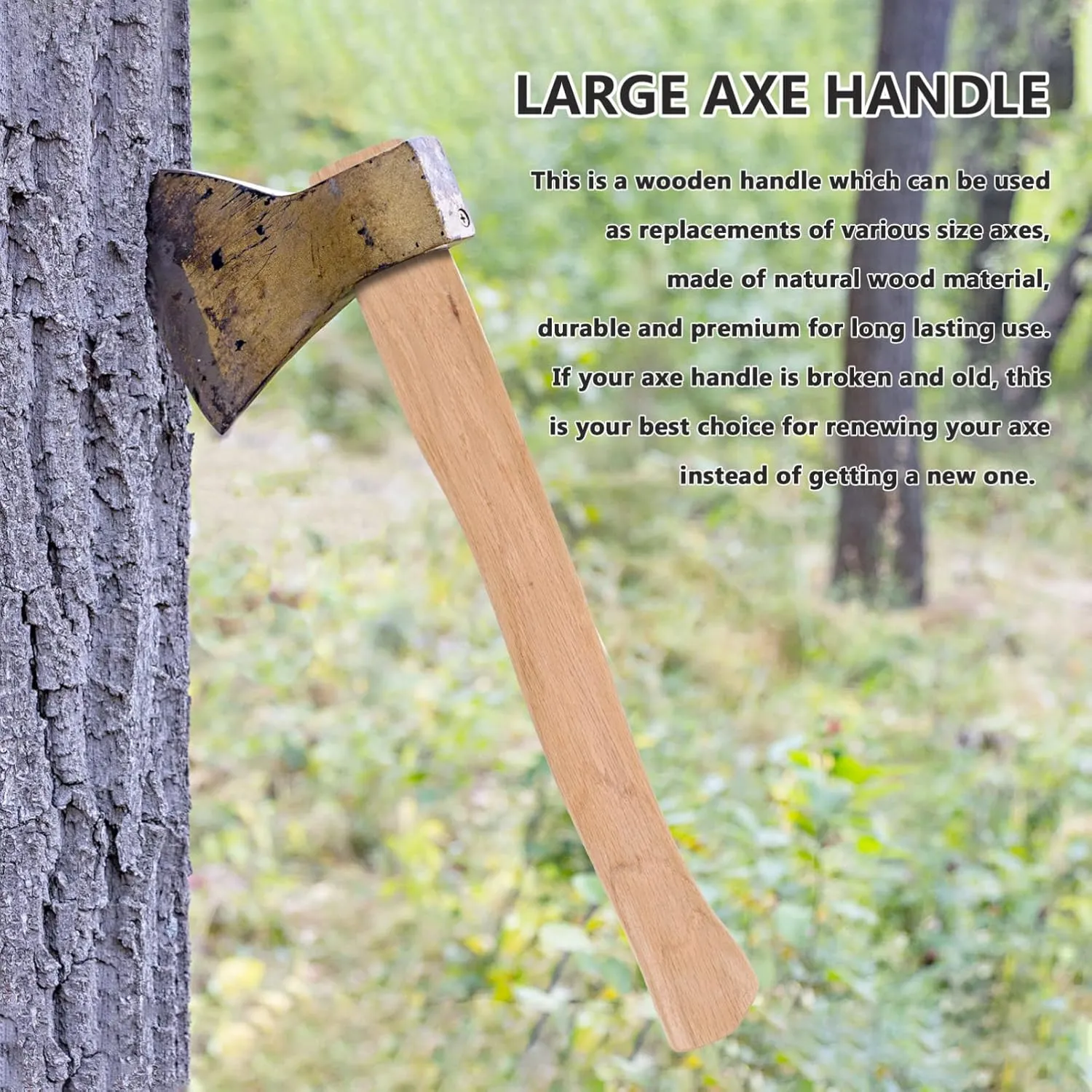 DOITOOL 2pcs Hatchet Handle Replacement Grip Axes Camping Replacement Handles Handle Camp Hatchet