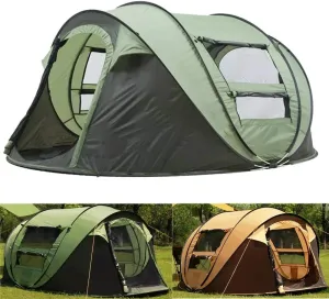 Dome Light Camping Tent 3-4 Persons Family Outdoor Activities Camping Tent Automatic Opening Portable Tent