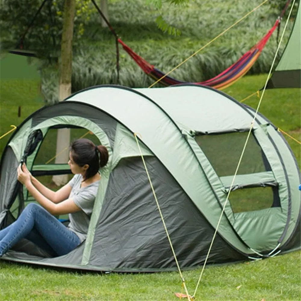 Dome Light Camping Tent 3-4 Persons Family Outdoor Activities Camping Tent Automatic Opening Portable Tent
