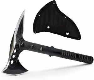 DOOM BLADE Camping Hatchet Axe with Nylon Sheath,Tomahawk Viking Forged High Carbon Steel,Portable Camping Axe for Outdoor Splitting Wood,Hunting Survival (Double-Bit Axe * 1)
