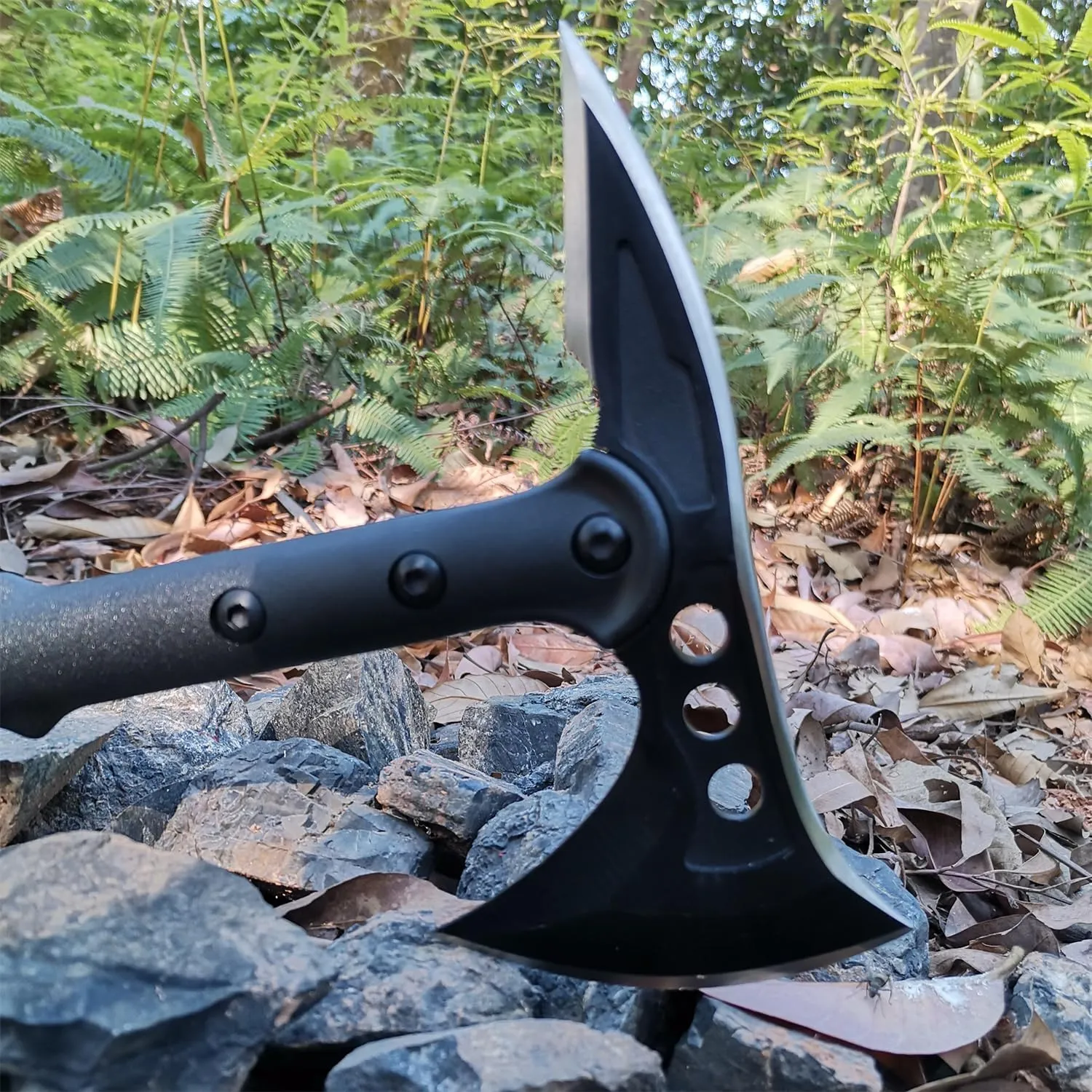 DOOM BLADE Camping Hatchet Axe with Nylon Sheath,Tomahawk Viking Forged High Carbon Steel,Portable Camping Axe for Outdoor Splitting Wood,Hunting Survival (Double-Bit Axe * 1)