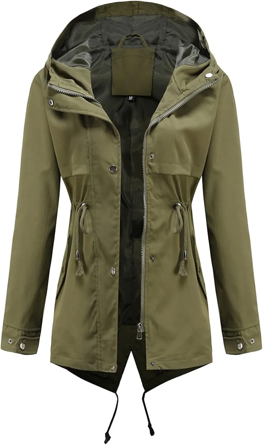 DOSLAVIDA Women's Rain Jacket Waterproof Hooded Windbreaker Lightweight Trench Coat Active Outdoor Raincoat With Hood