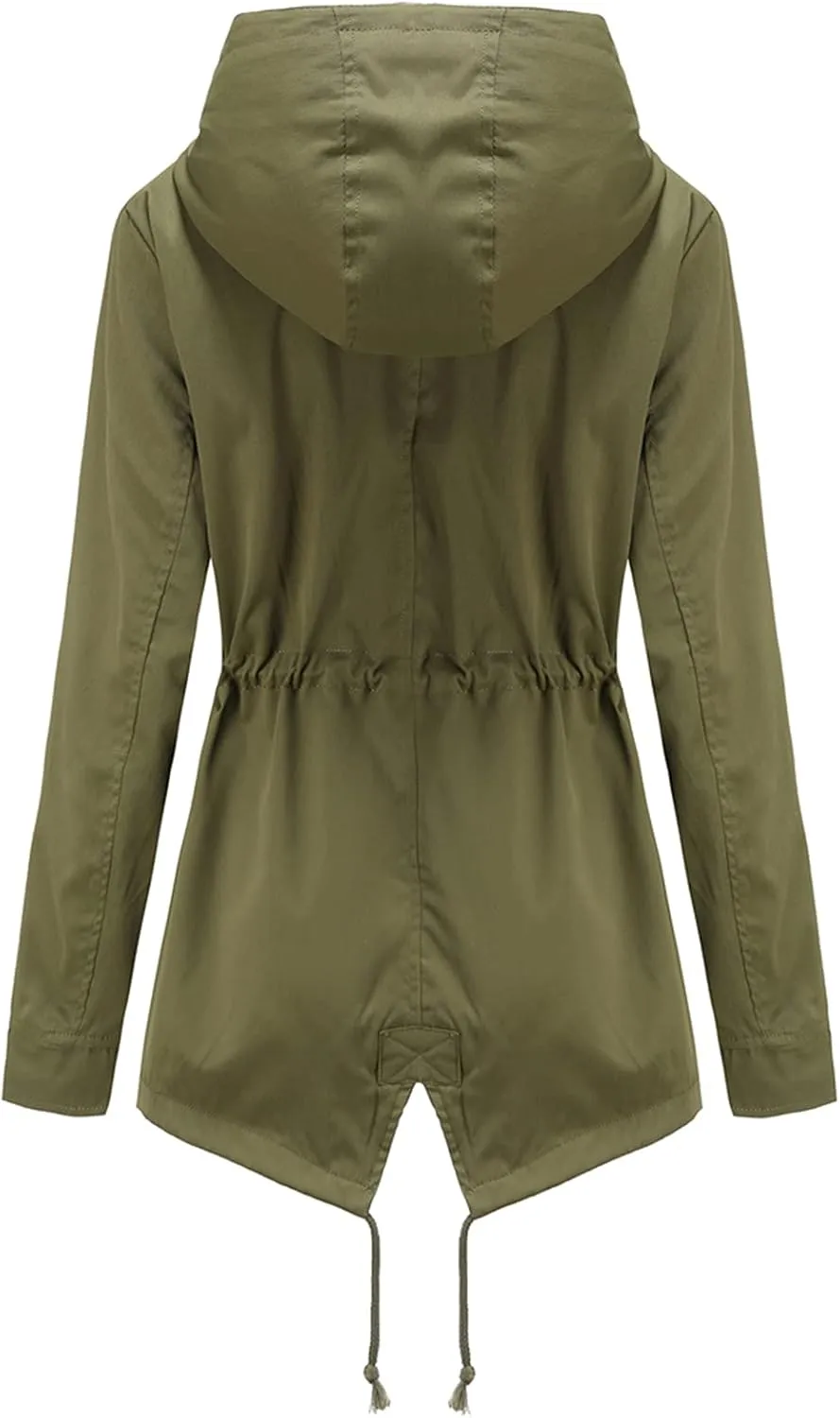 DOSLAVIDA Women's Rain Jacket Waterproof Hooded Windbreaker Lightweight Trench Coat Active Outdoor Raincoat With Hood