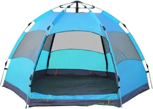 Double Layer Portable Outdoor Lightweight Tent Waterproof Family Camping Tent Easy Set Up for Camping/Beach/Hiking/Backpacking Mountaineering/Fishing Outdoor Activities ( Color : A , Size : 58Person )
