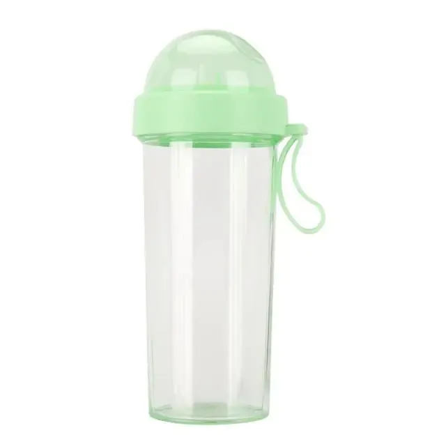 Double Straw Water Bottle