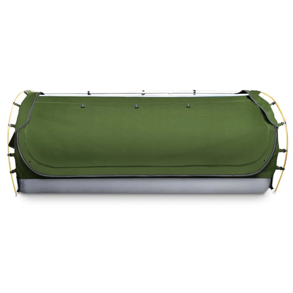 Double Swag Camping Swags Canvas Free Standing Dome Tent Celadon