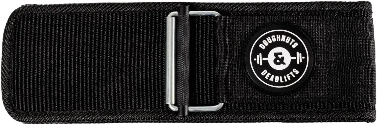Doughnuts & Deadlifts Quick Locking Weight Lifting Belt for Bodybuilding, Powerlifting, Cross Training - 4-Inch, Nylon, Metal Buckle
