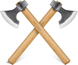 Dream Reach Throwing Hatchets 2 Pack, Professional 16" Throwing Tomahawk Axe Throwing Game for Backyard, Hand Forged Viking Throwing Axe Set for Adults for Competition and Recreation