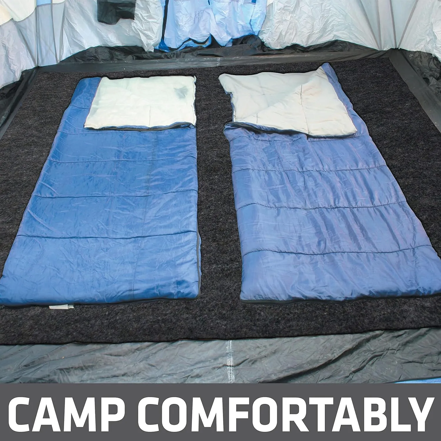 Drymate Tent Carpet Mat, Protective Waterproof Liner Keeps You Warm & Dry, Camping Floor Rug Accessory, Durable, Lightweight, Soft & Comfortable, Trimmable Material (USA Made) (Charcoal)