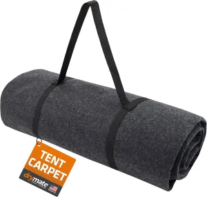 Drymate Tent Carpet Mat, Protective Waterproof Liner Keeps You Warm & Dry, Camping Floor Rug Accessory, Durable, Lightweight, Soft & Comfortable, Trimmable Material (USA Made) (Charcoal)