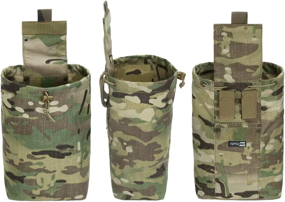 Dump Pouch Tactical Belt Magazine Recovery Pouch Roll Up Foldable Mag Pouches MOLLE Utility EDC Waist Storage Bag