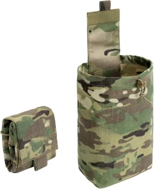 Dump Pouch Tactical Belt Magazine Recovery Pouch Roll Up Foldable Mag Pouches MOLLE Utility EDC Waist Storage Bag