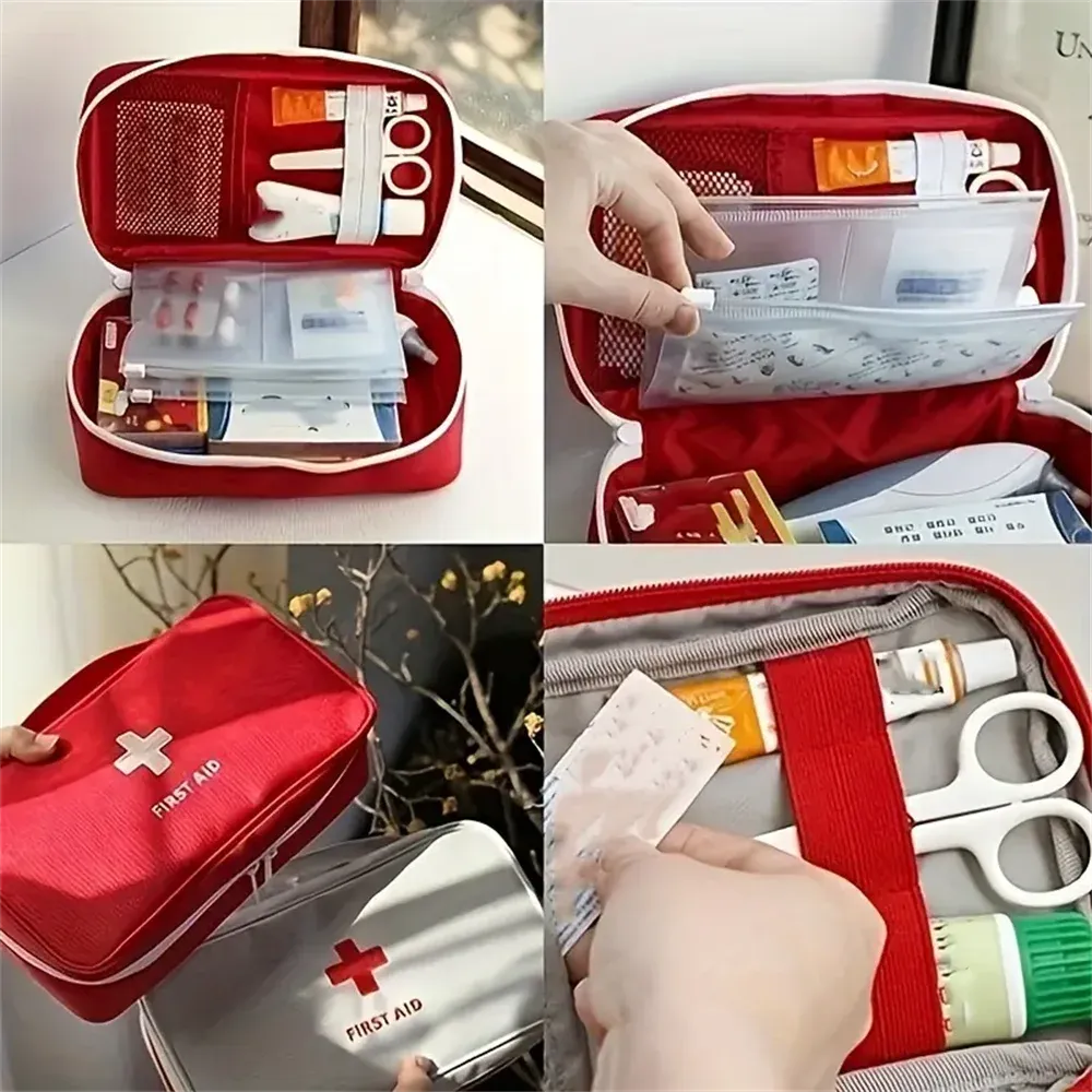 Durable First Aid Emergency Bag – Compact Trauma & Rescue Tote for Portable Medicine Storage