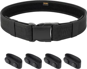 Duty Belt 2" Nylon Utility Work Belt w/ 4 Keepers for Police Law Enforcement Corrections Security