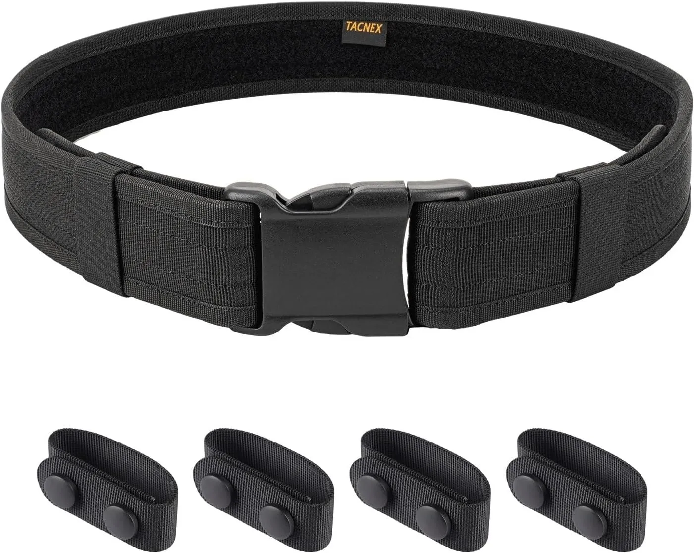 Duty Belt 2" Nylon Utility Work Belt w/ 4 Keepers for Police Law Enforcement Corrections Security