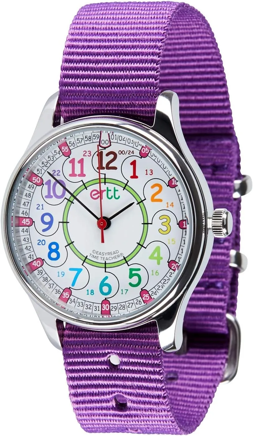 EasyRead Time Teacher Waterproof Kids' Watch - Boys & Girls Time Teacher Watch with 12-24Hr & Easy to Read Dial