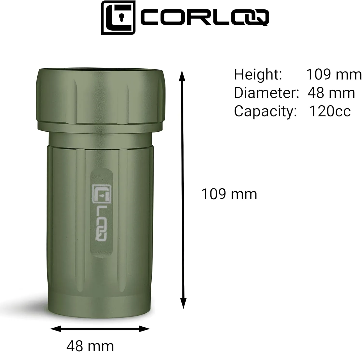 EDC120 Rugged Waterproof EDC Survival Tactical Storage Container, Zytel