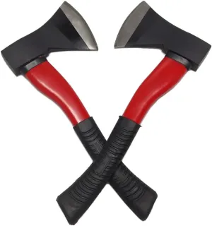 EDMBG Set of 2 Camping Hatchets Multi Functional Axe Fiberglass Handle 15" Survival