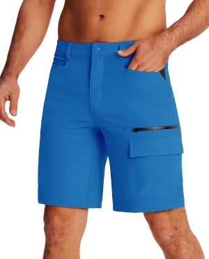 EKLENTSON Mens Outdoor Hiking Shorts Lightweight Quick Dry Casual Cargo Shorts Water Resistant with Pockets 10" Inseam