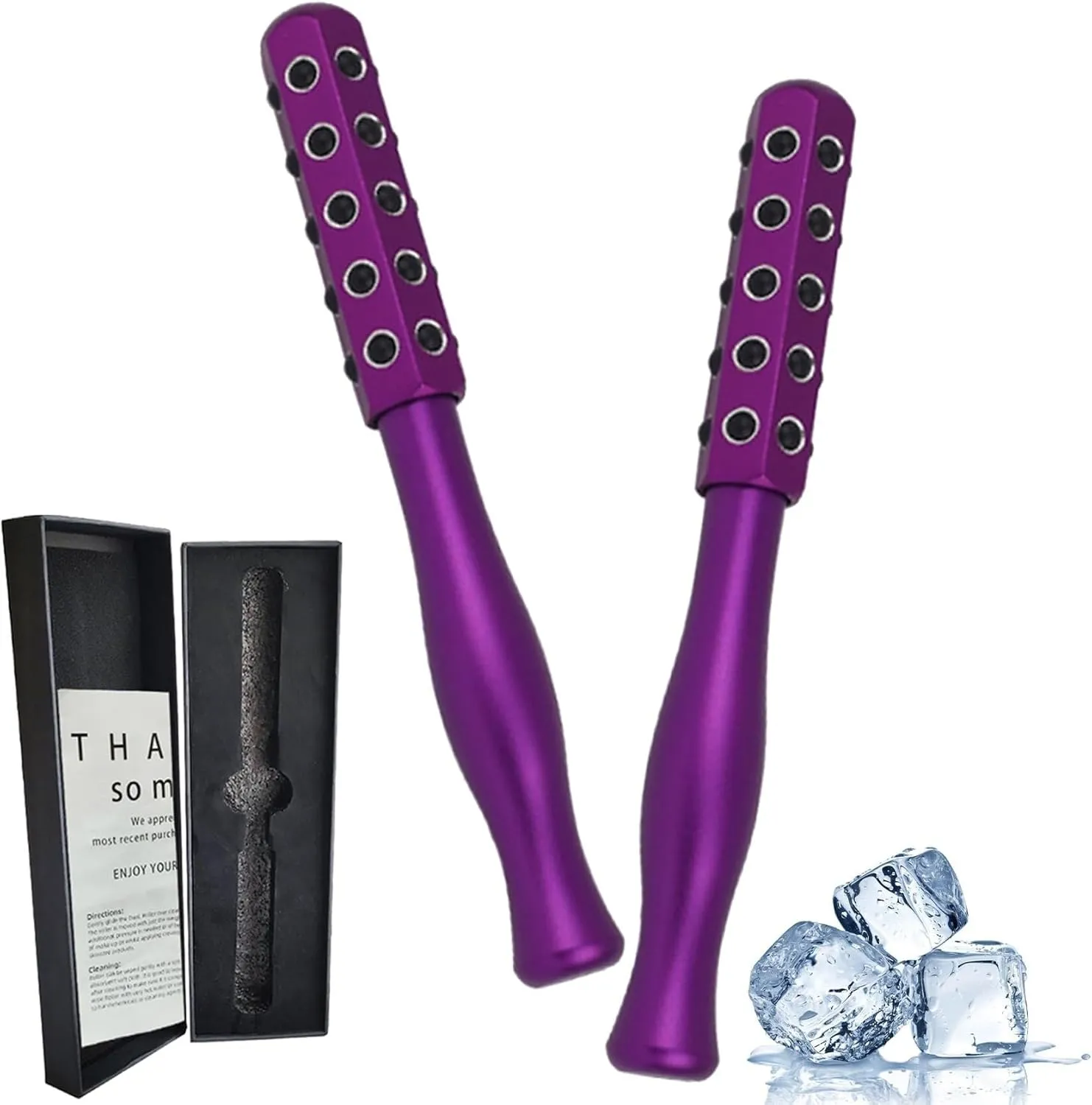 Elarique Glow Sculpting - Beauty Roller, Uplift Facial Massaging Beauty Tool, Facelift Pro Roller, Massage Face Tool, Cooling & Sculpting, Portable with Ergonomic Handle, for Skincare (2PCS)(2pcs)