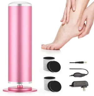 Electric Feet Callus Remover - Electric Foot Callus Remover with Adjustable Speed Controller and 60pcs Replacement Sandpaper Disk for Dead Skin and Calluses, for Women&Men - Gradient Pink