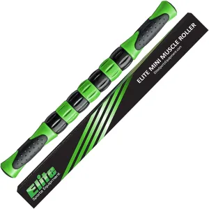 Elite Massage Roller Stick Targets Sore, Tight Leg Muscles to Prevent Cramps and Release Tension. It's Sturdy, Lightweight, Smooth Rolling and Thankfully This Lifesaver has Comfortable Handles.Green
