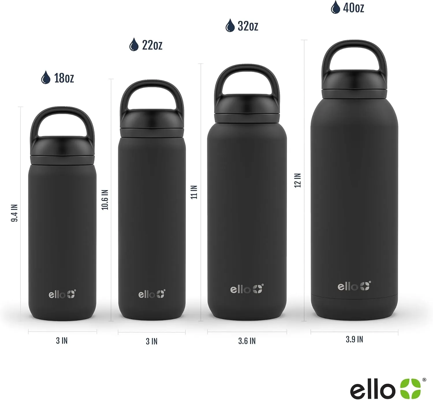 Ello Cooper 18oz Kids Stainless Steel Water Bottle with 2 Lids Chug and Straw | Leak Proof Double Wall Vacuum Insulated | Fits Car Cupholder | Built in Carry Loop | Dishwasher Safe | Bubblegum Pink