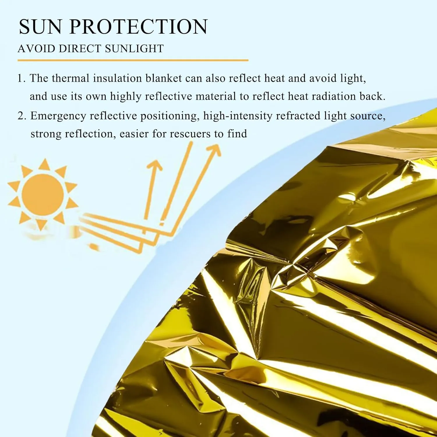 Emergency Blankets for Survival（12 Pack）, Emergency Mylar Thermal Blankets, Outdoor First Aid Blanket, Waterproof Survival Blanket