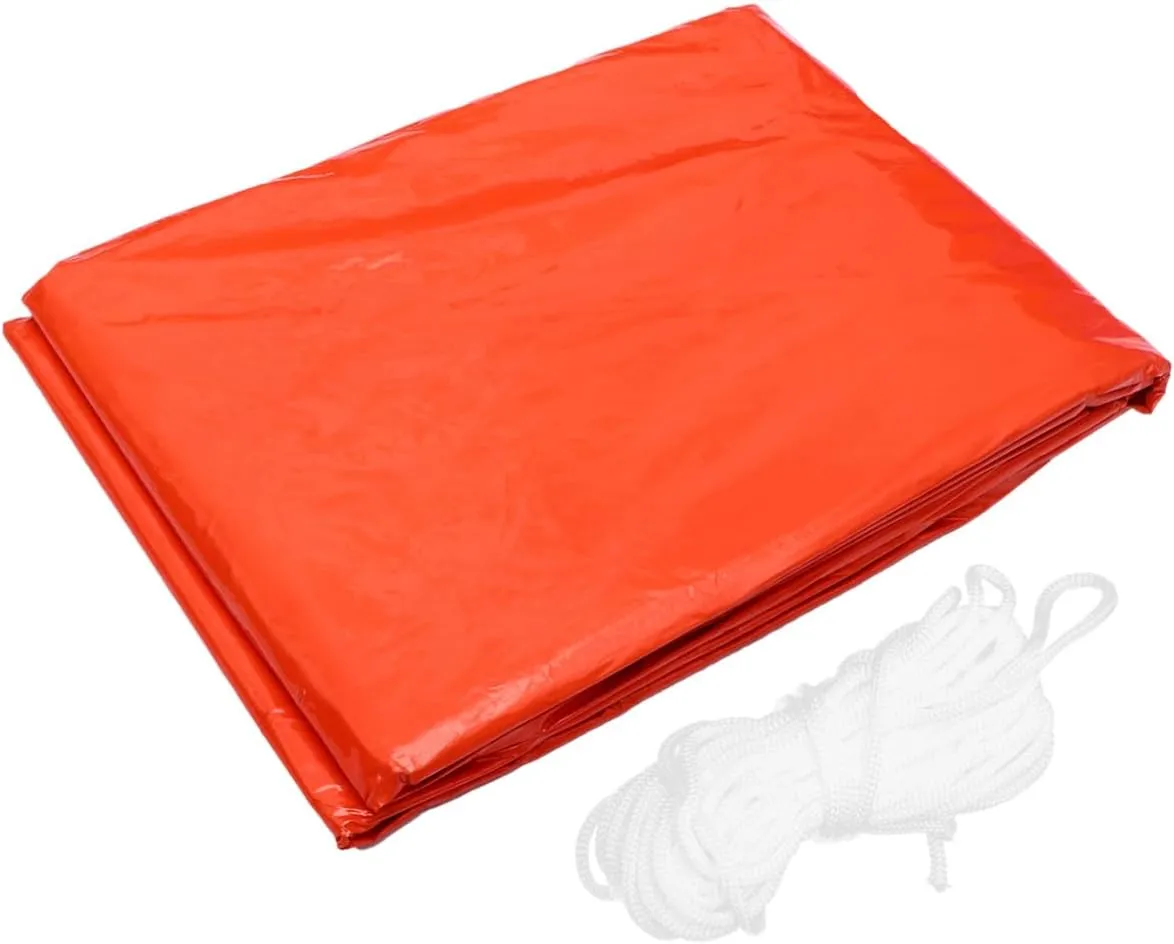 Emergency Folding Tube Tent Compact Survival Shelter First Aid Outdoor Gear for Earthquake Camping Lightweight Portable Thermal Orange