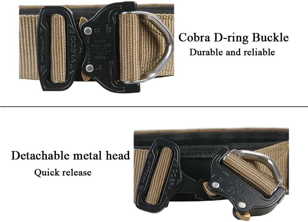 EMERSONGEAR Tactical Rigger's Belt with Cobra Buckle，Quick Release MOLLE Riggers Belt,1.75" Inner 2" Outer Heavy Duty Belt