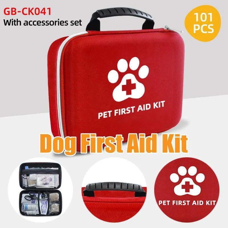Essential Dog First Aid Kit 101-Piece Pet Emergency Medical Set
