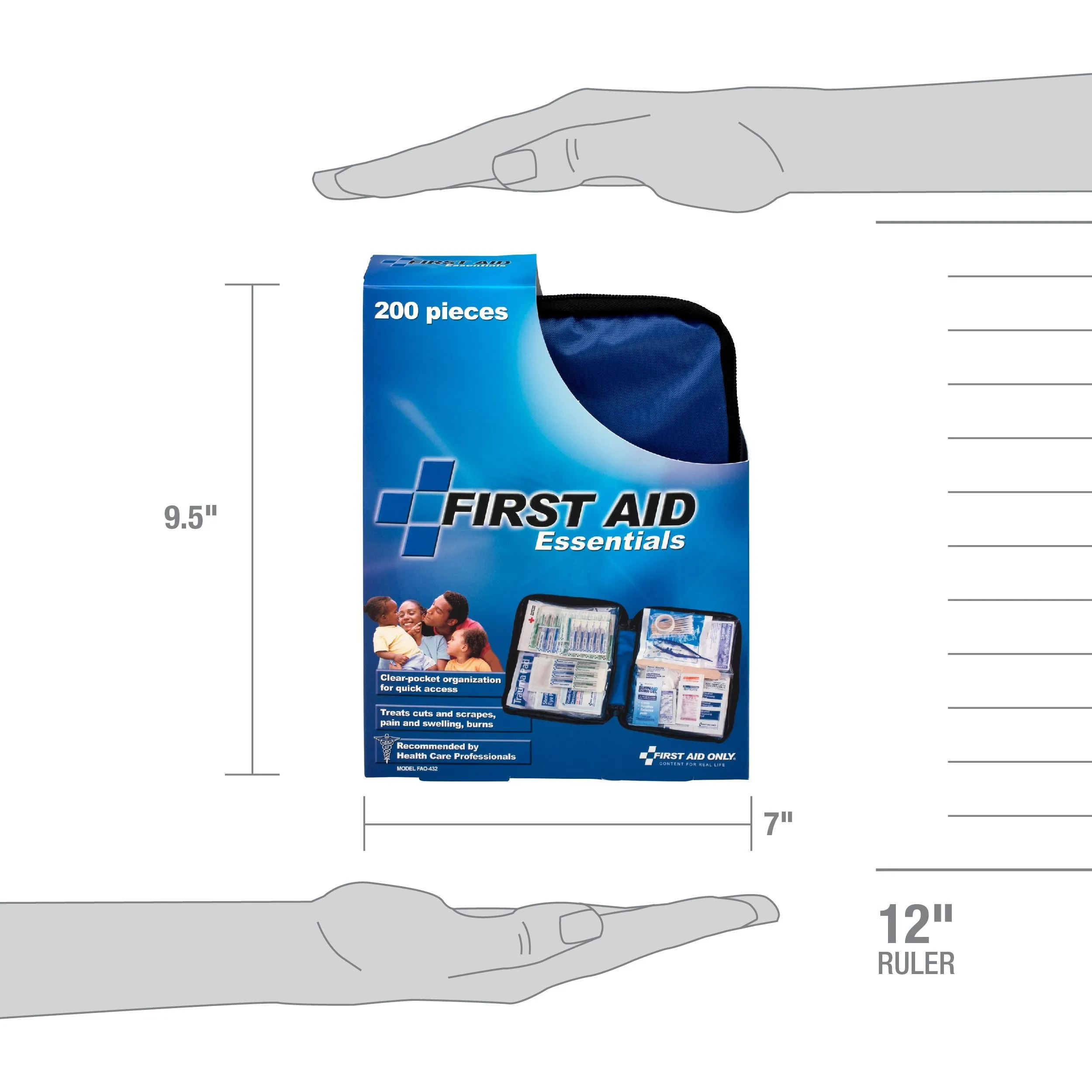 Essentials First Aid Kit, 199 Piece, Fabric Case