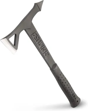 ESTWING Tomahawk Axe - 16.25" Lightweight Hatchet with Forged Steel Construction & Shock Reduction Grip - EBTA, Black