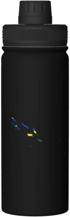 ETHORY Flag Map of the Solomon Islands Water Bottle 18OZ Stainless Steel Insulated Water Bottles With Spout Lid Sports Keep Cold and Hot Water Bottle For Biking Hiking