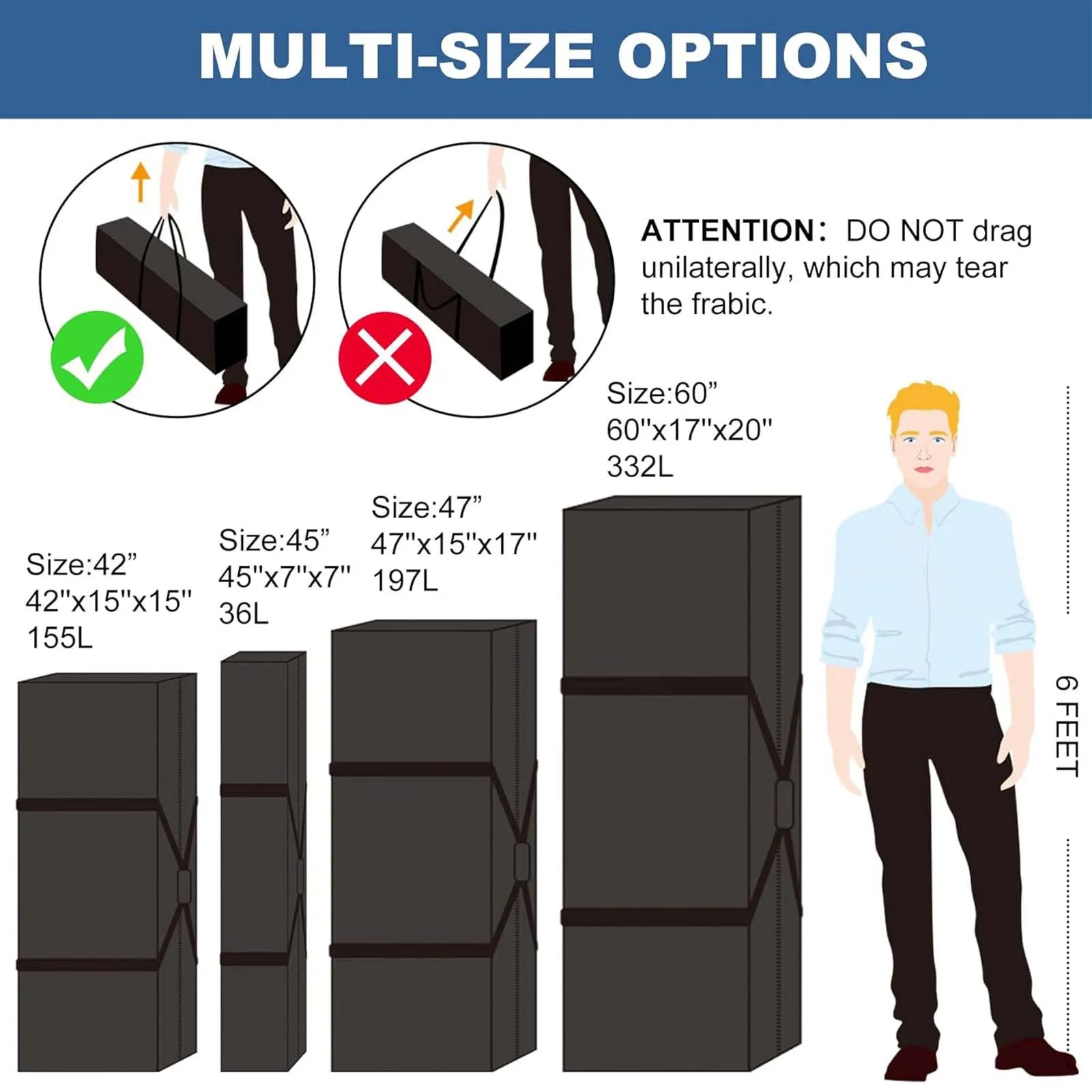 EVER ADVANCED Folding Tent Storage Carry Bag