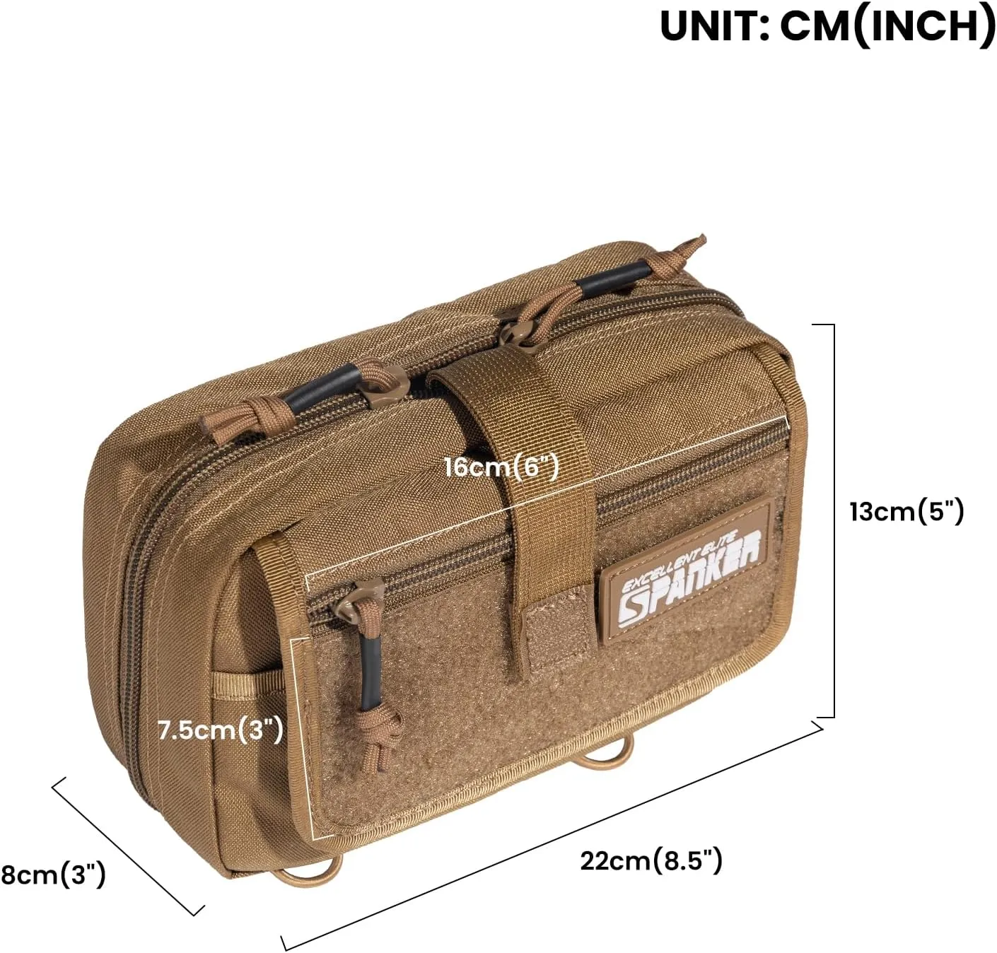 EXCELLENT ELITE SPANKER Tactical First Aid Pouch IFAK Rip Away Molle EMT Pouch Compact Admin Pouch Medical Utility Pouch Emergency Survival Kits for Tactical Vest,Backpack
