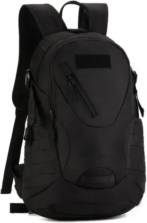 Eysee Outdoor Backpack,Camping Rucksack, Backpack, Nylon Trekking Daypack, Water Resistant Hiking Backpack, Black, 中号