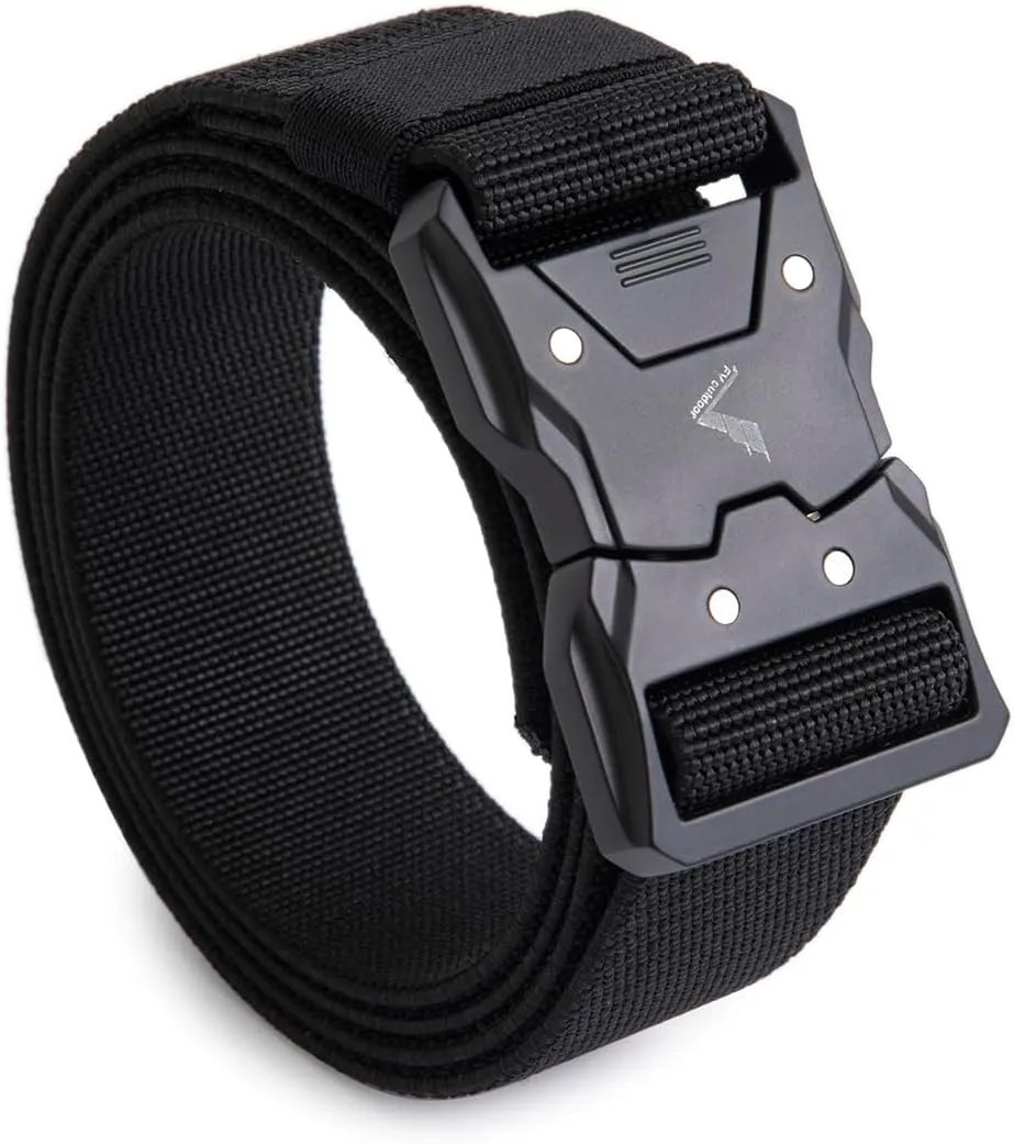 Fabio Valenti Men's Tactical Belt, Rigger Hiking Belt, 1.5" Nylon Web Novelty Work Belt for Men