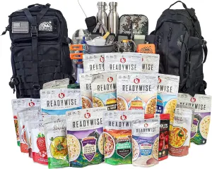 Family Comfort 72 Emergency Survival Kit/Backpack – 72 Hour for 2 People – Disaster Preparedness – Delicious ReadyWise Food, Gear, Lighting, First Aid, Tools & More - Sirius Survival