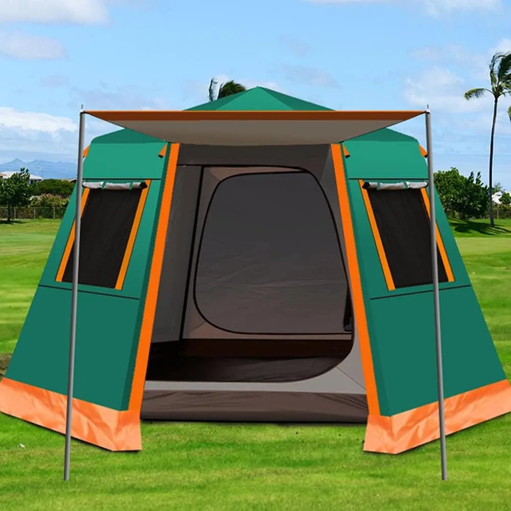 Family Outdoor Camping Tent Automatic Pop-up Tent 3-4 Persons Double Layer Instant Tent Easy Setup Outdoor Gifts Ideal for Outdoor Hiking Fishing